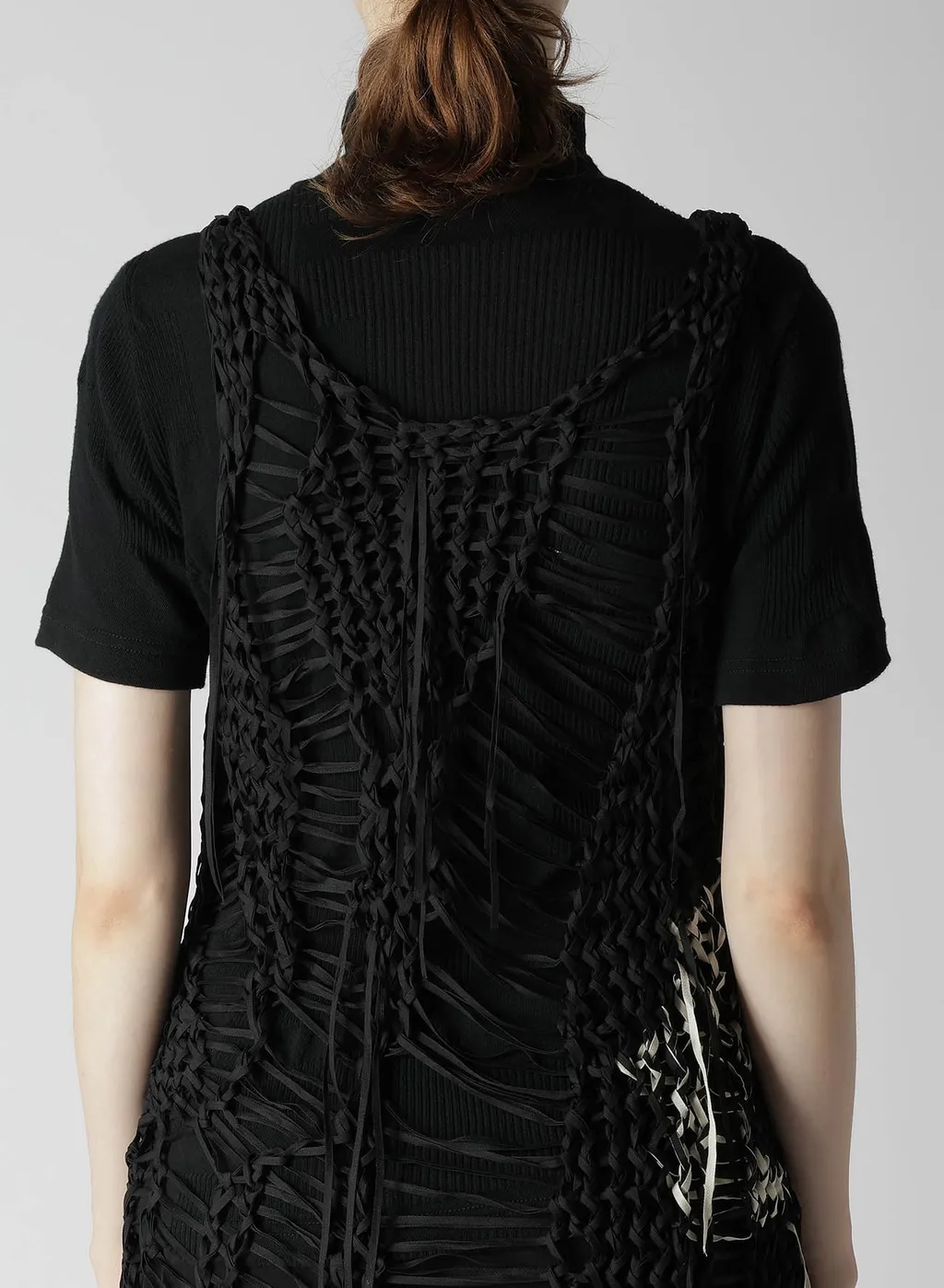 Cotton Tape Twisted Braid Sleeveless Dress