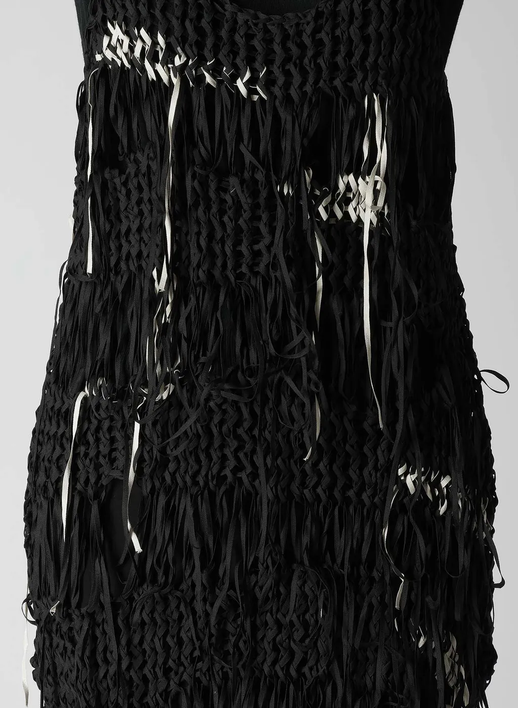 Cotton Tape Twisted Braid Sleeveless Dress