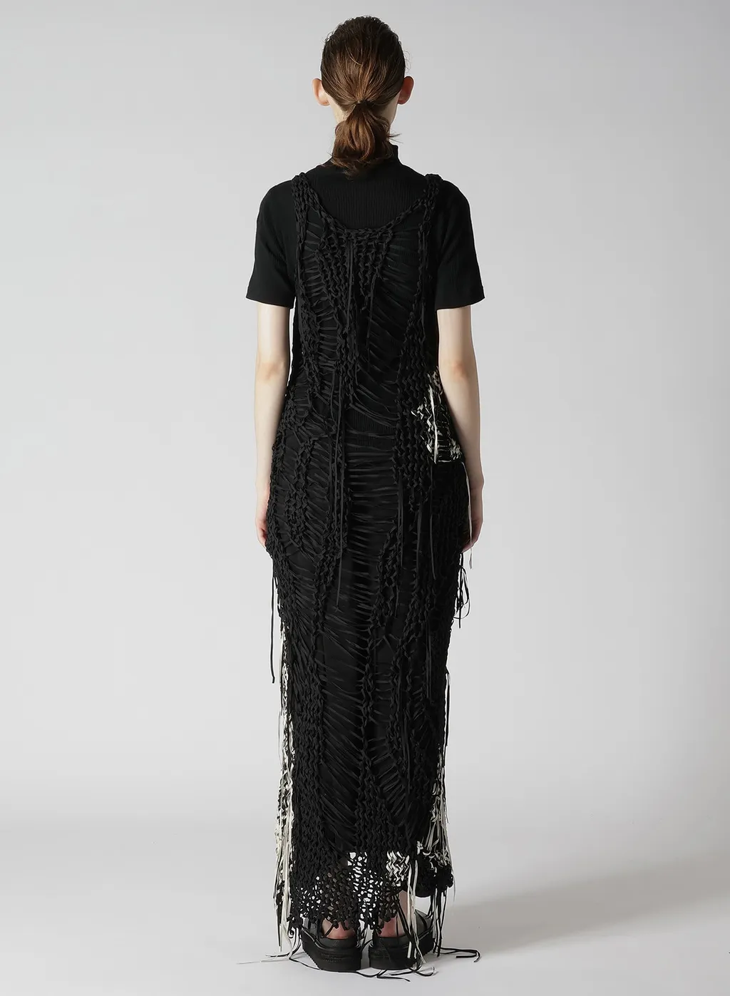 Cotton Tape Twisted Braid Sleeveless Dress