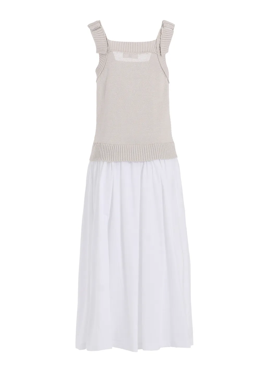 Cable Knit/Jersey Suspender Dress
