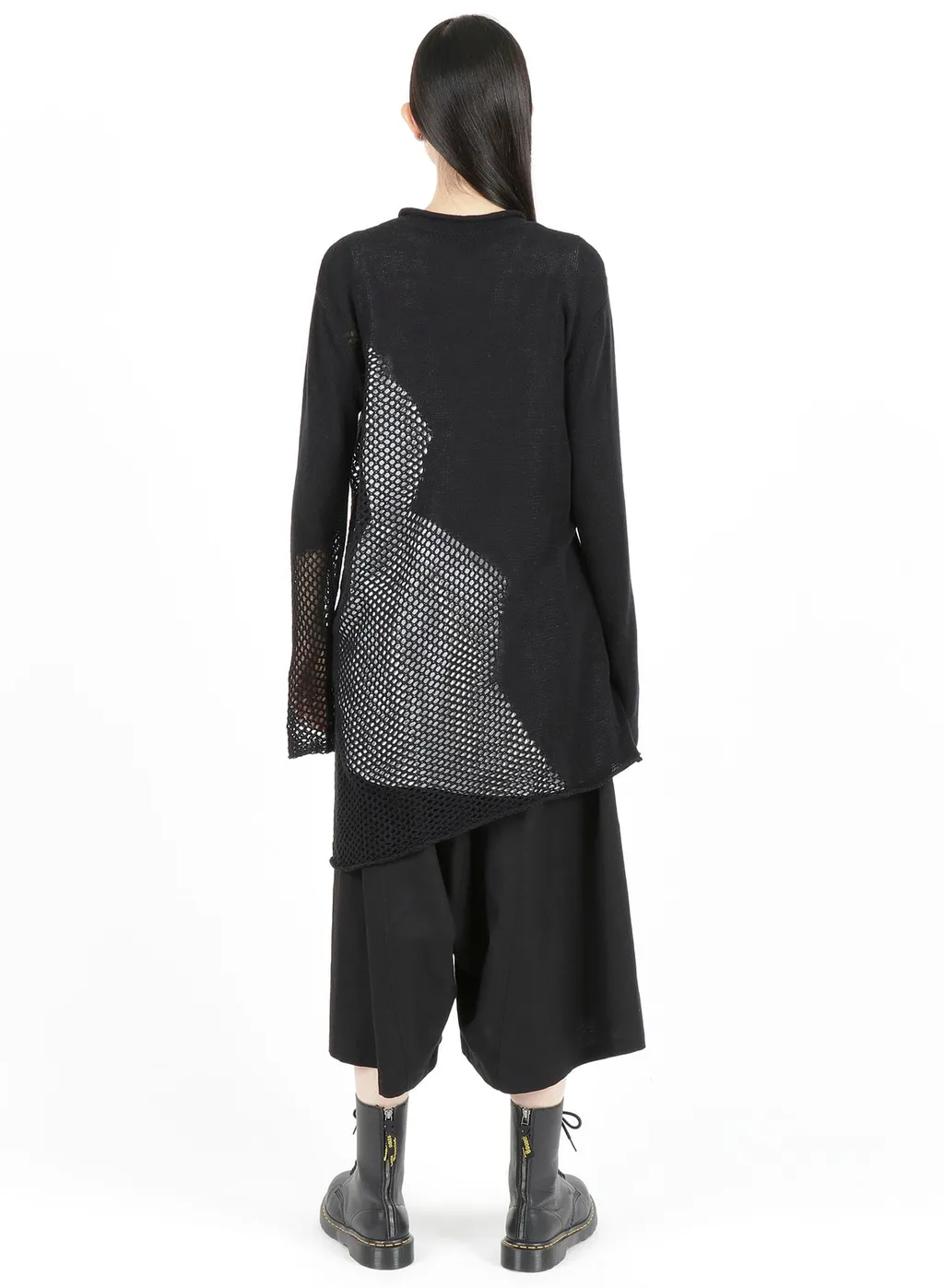 Plain Stitch X Lace Long Knit