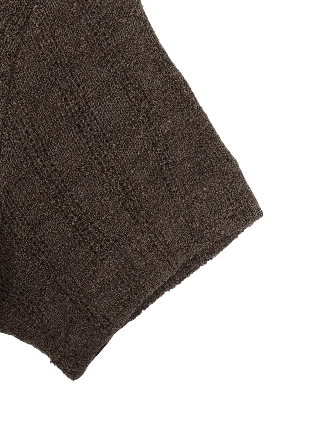 Drop Needle Rib Stripe Asymmetric Hem Pullover