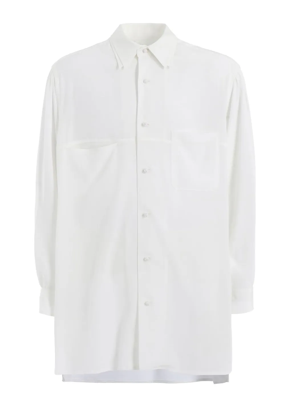 Ta/Pe Crepe De Chine Double Collar Big Shirt