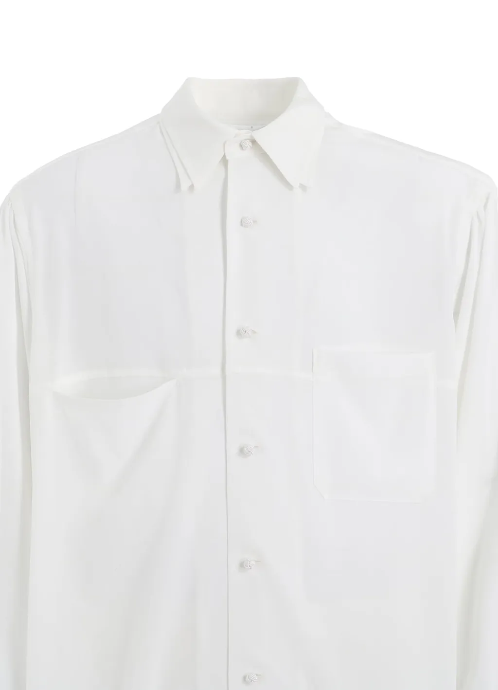 Ta/Pe Crepe De Chine Double Collar Big Shirt