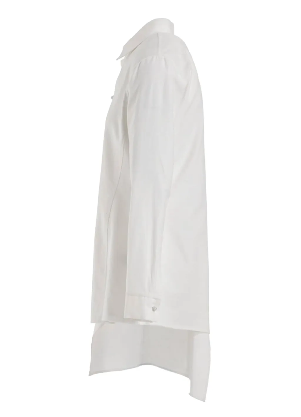 Cotton Twill Long Switched Blouse