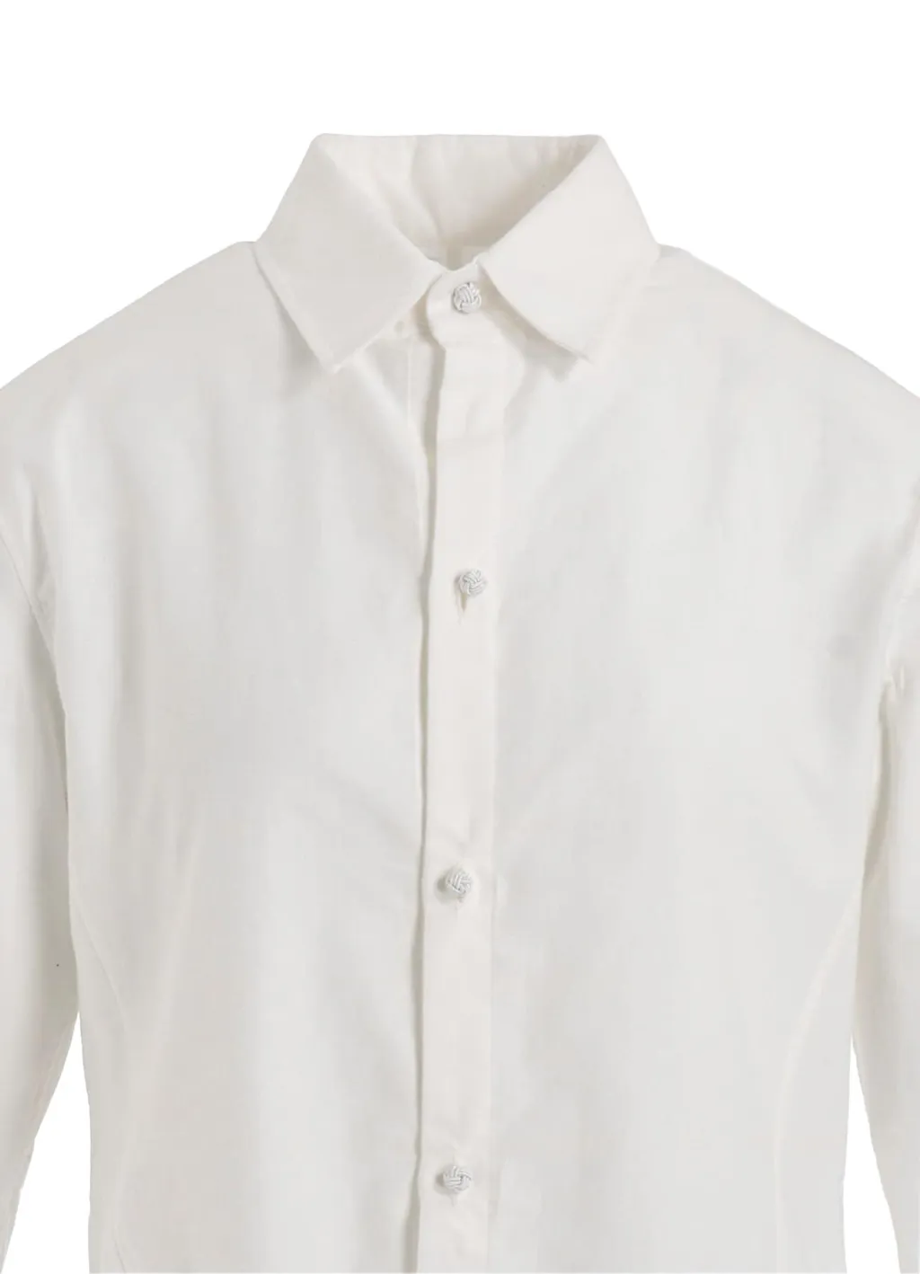 Cotton Twill Long Switched Blouse