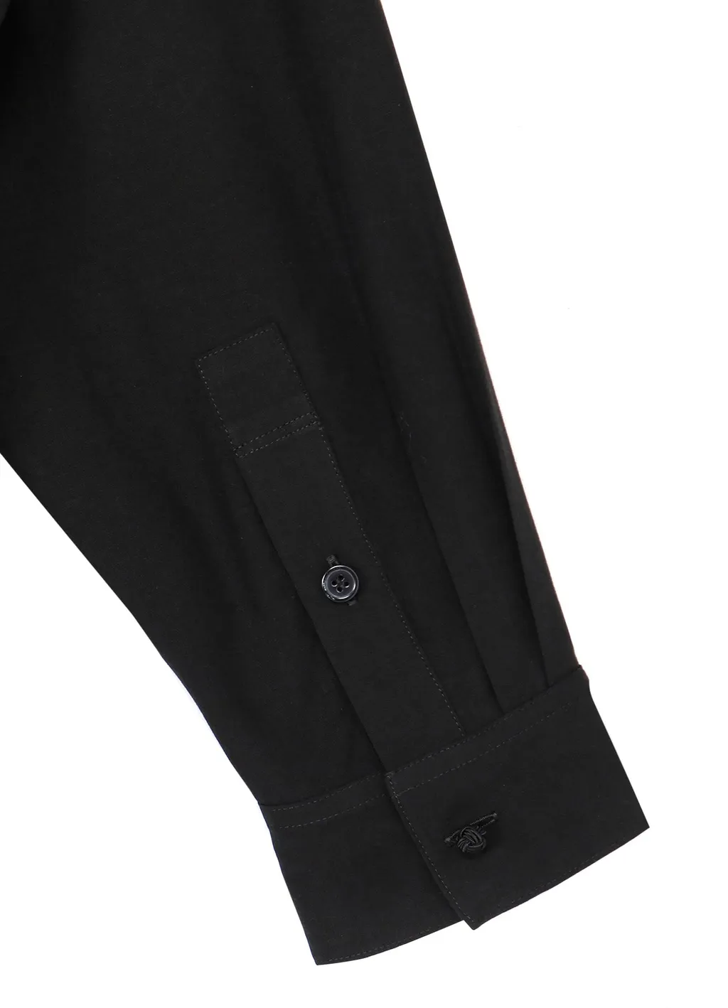 Cellulose Lawn Knot Buttons Open Collar Shirt