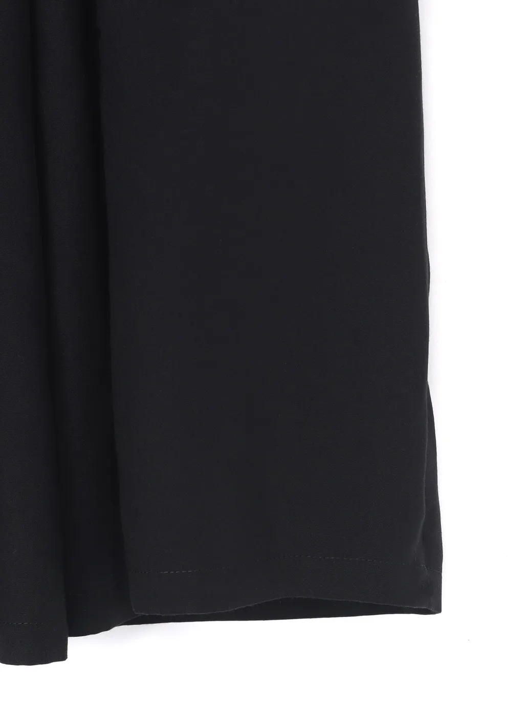 Black Cellulose Poplin Gathered Skirt