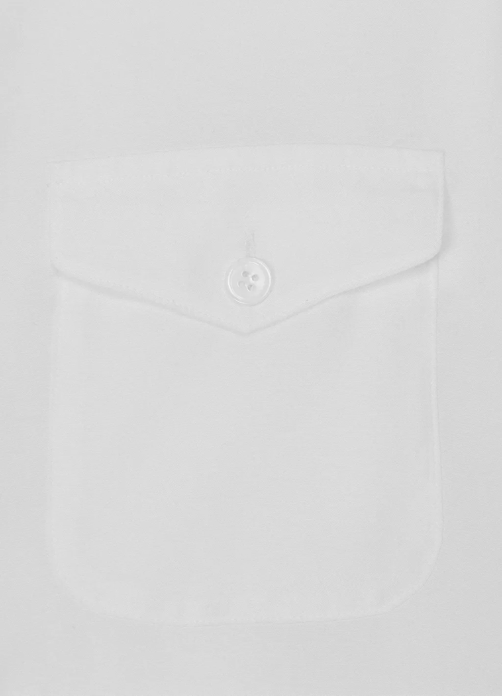 White Cellulose Poplin Safari Shirt