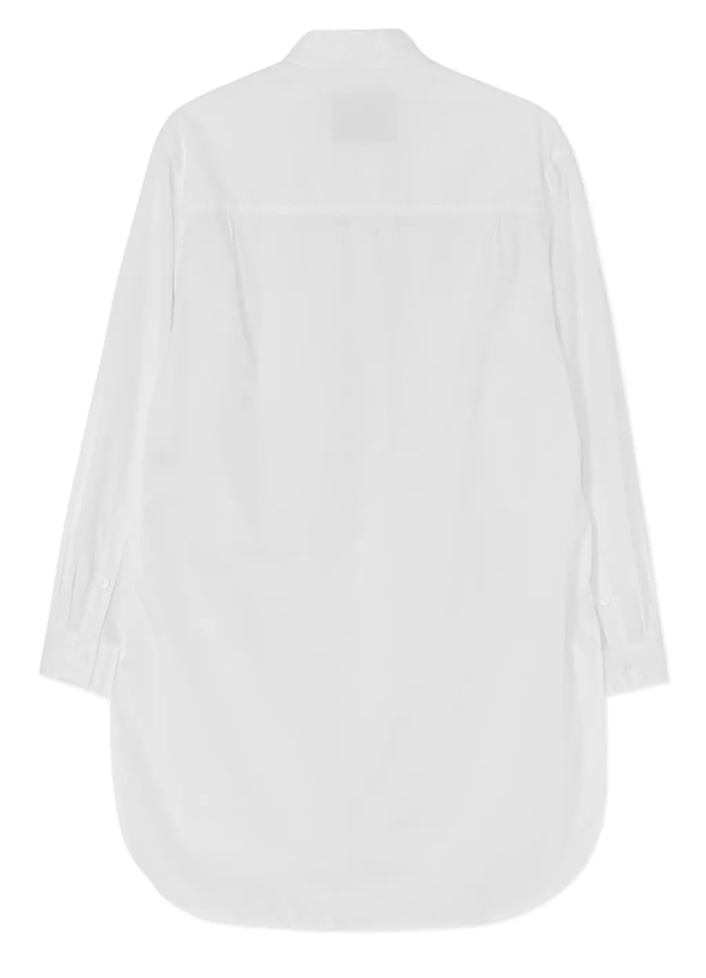 Cotton Broadcloth Rounded Hem Double Chest Pocket Shirt