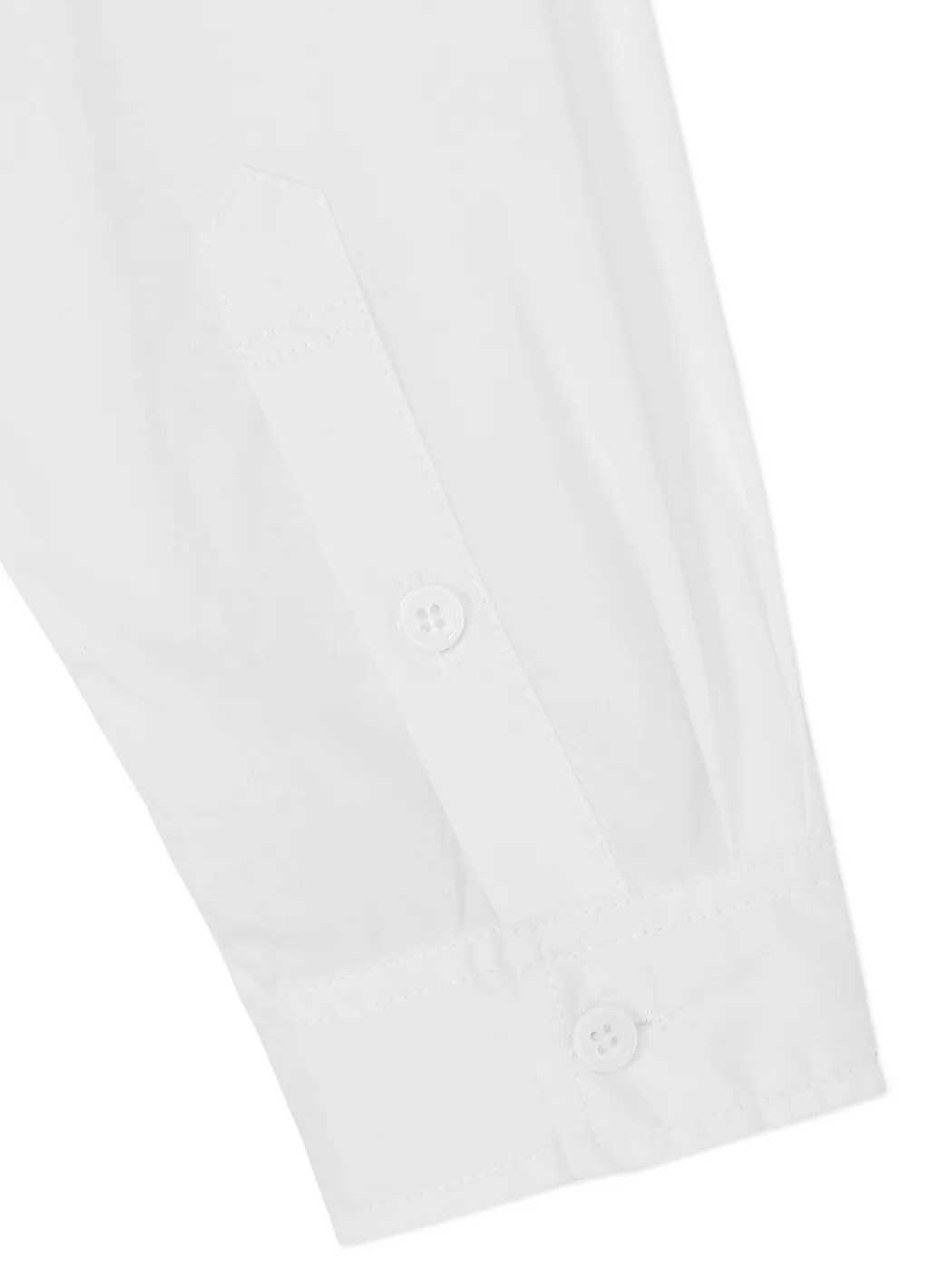 Cotton Broadcloth Rounded Hem Double Chest Pocket Shirt