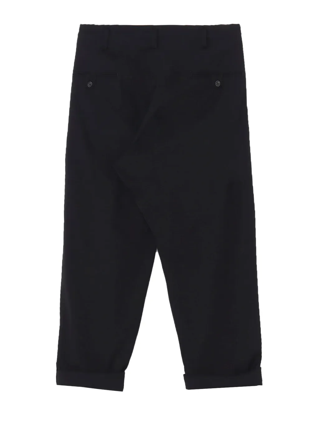 Wool Gabardine Hem Tab Pants
