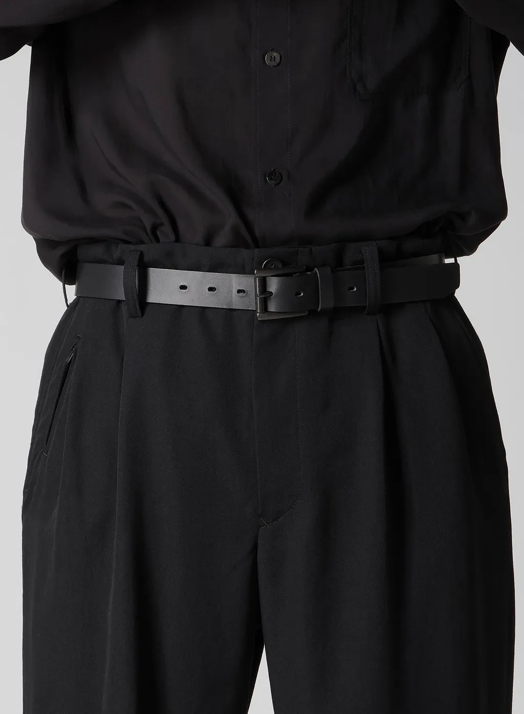 Wool Gabardine Coin Pocket Tuck Pants
