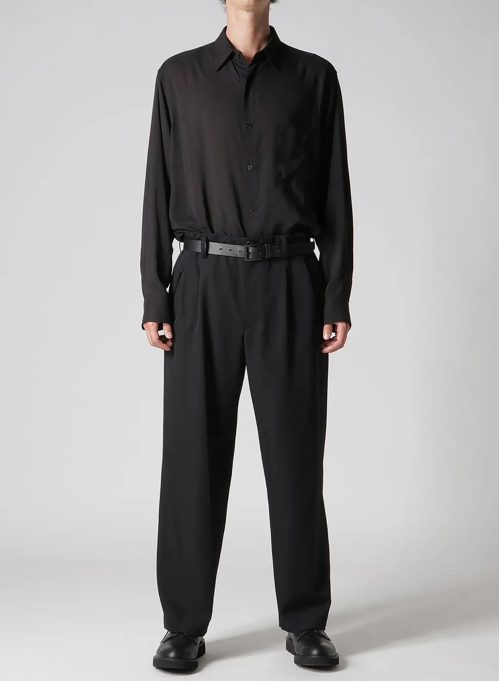 Wool Gabardine Coin Pocket Tuck Pants