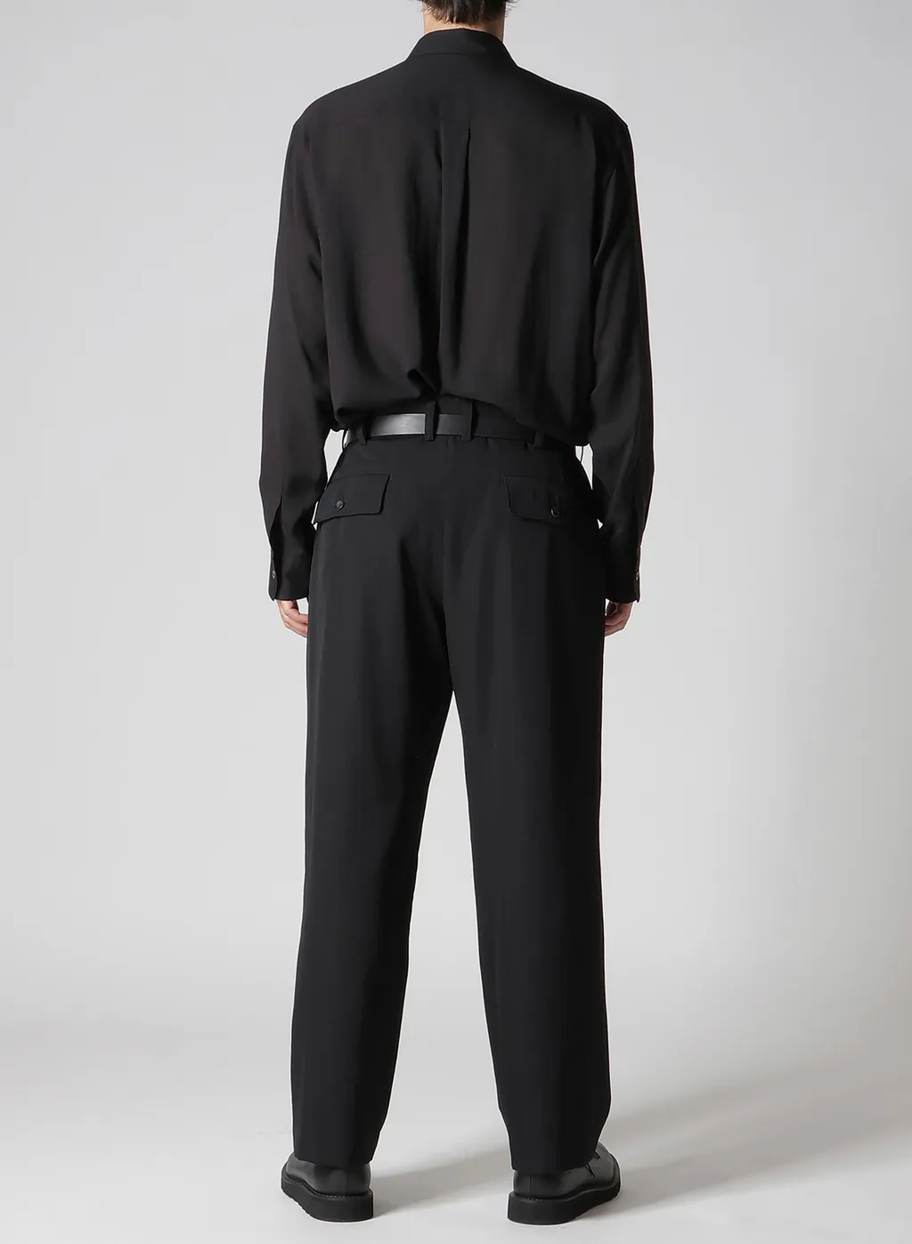 Wool Gabardine Coin Pocket Tuck Pants