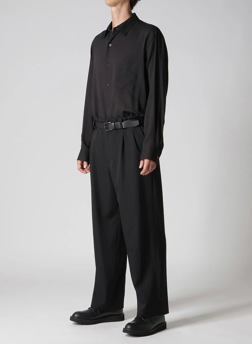 Wool Gabardine Coin Pocket Tuck Pants