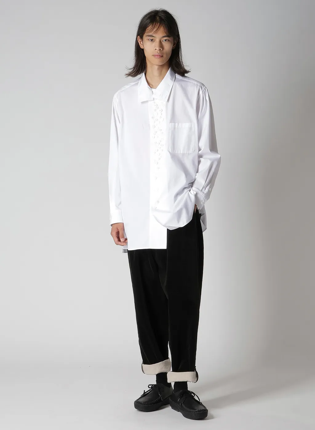 100/2 Broad Long Sleeve Shirt With Many Buttons