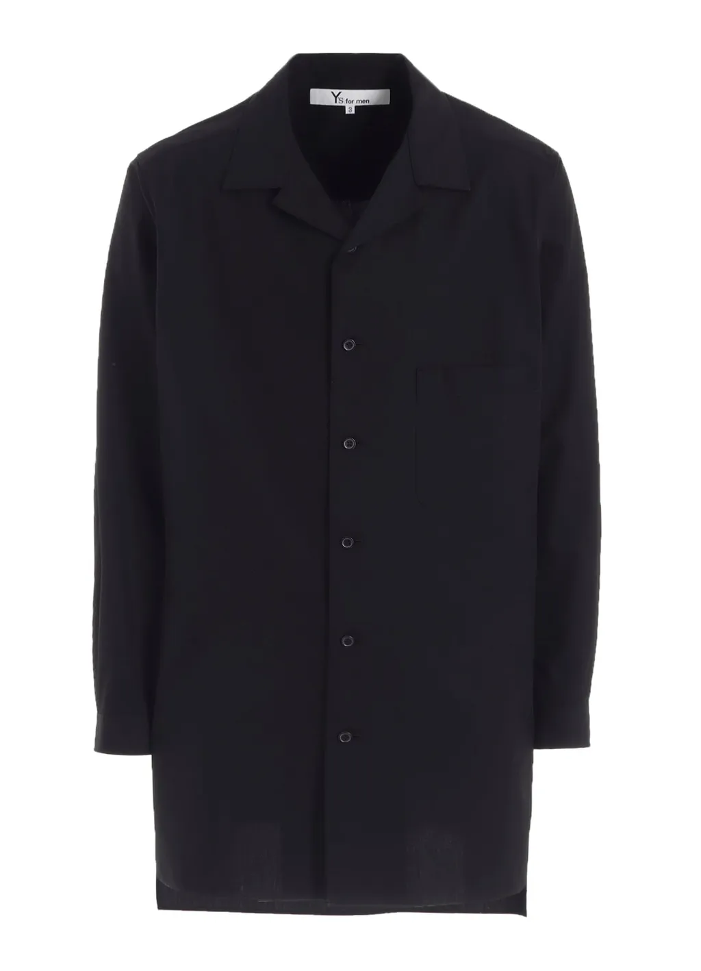 100/2 Broad Open Collar Shirt With Left Chest Pocket