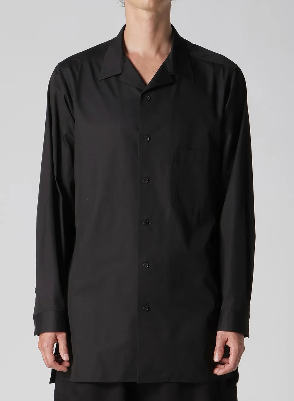 100/2 Broad Open Collar Shirt With Left Chest Pocket
