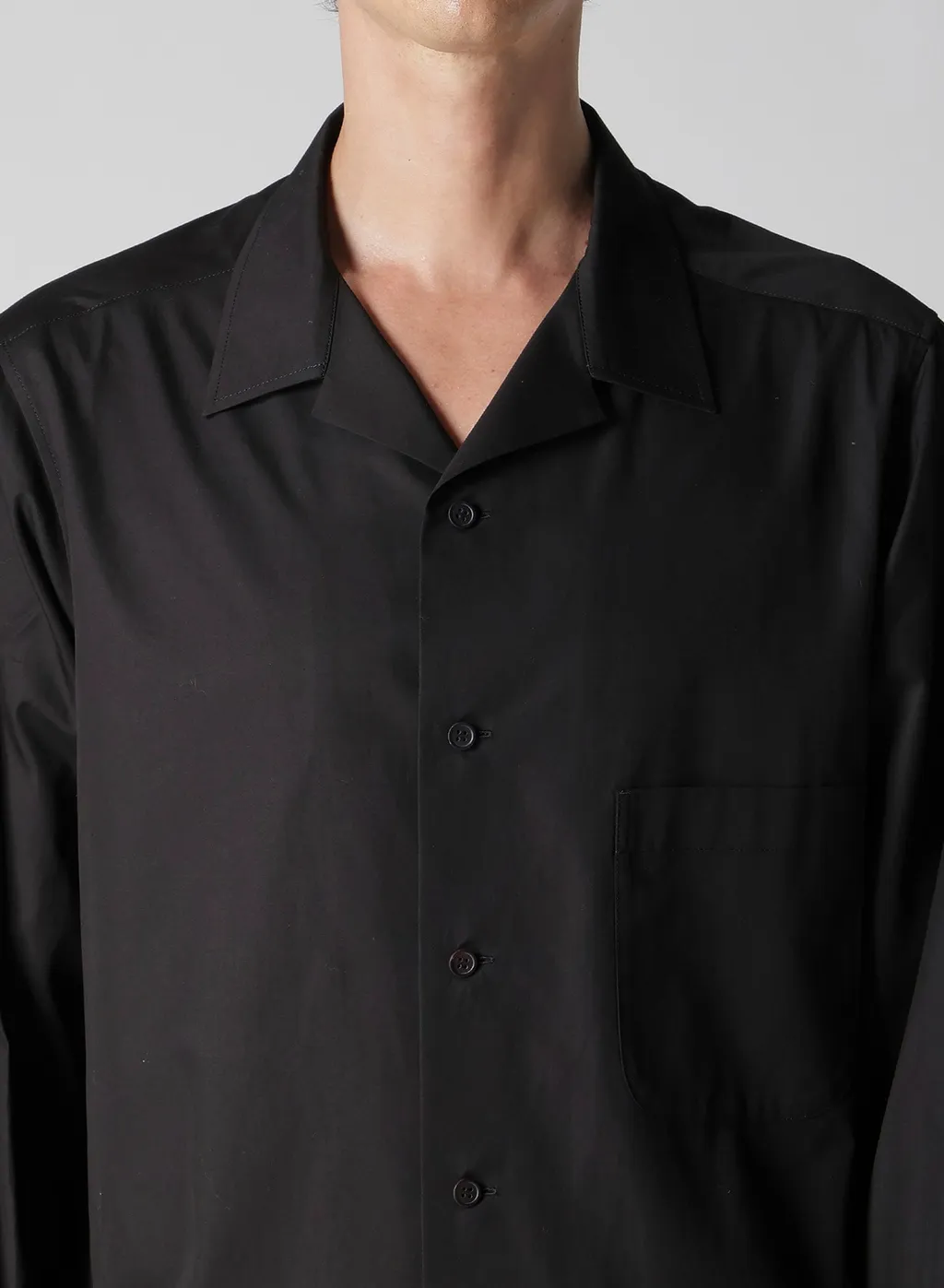100/2 Broad Open Collar Shirt With Left Chest Pocket