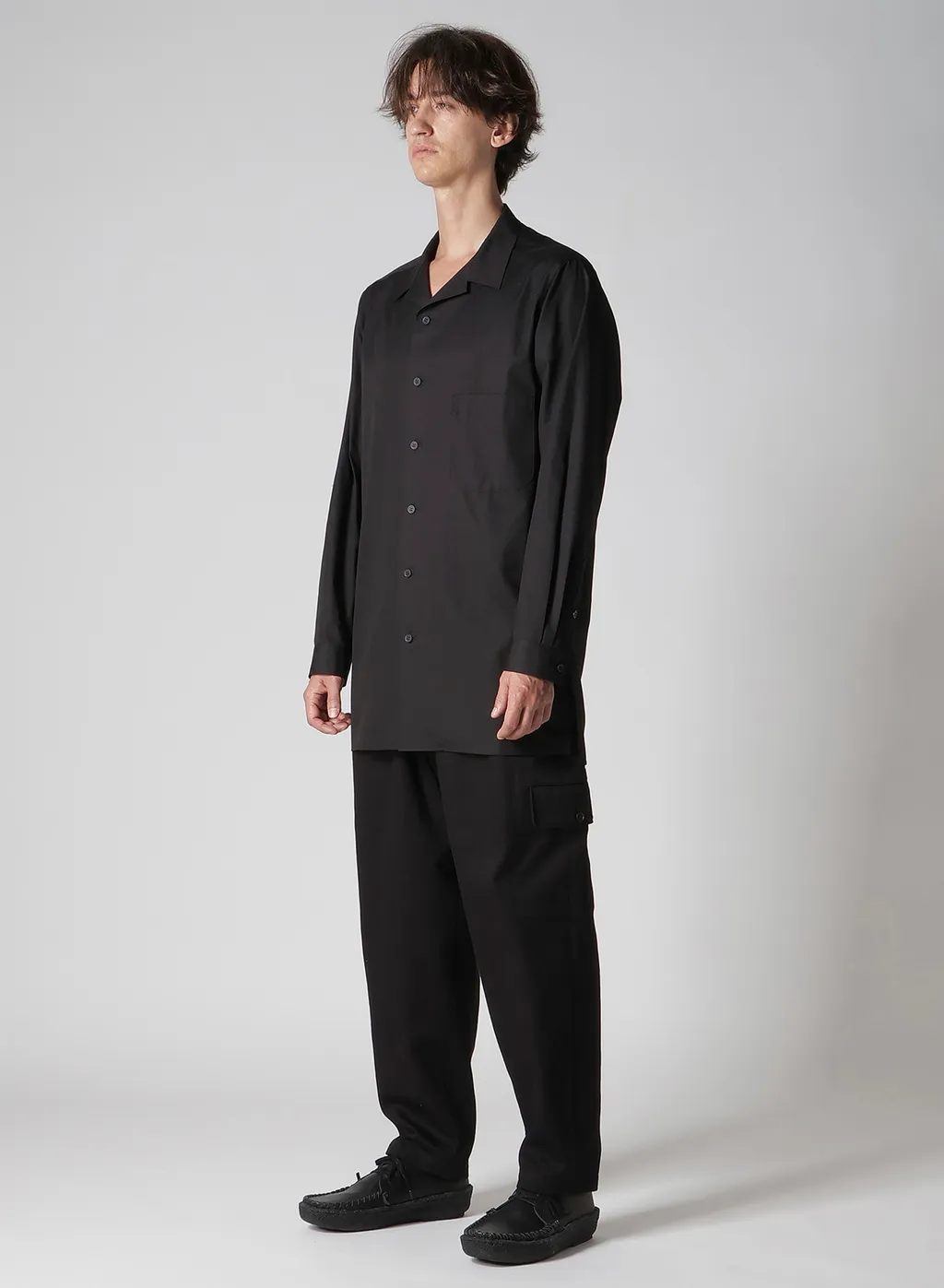 100/2 Broad Open Collar Shirt With Left Chest Pocket