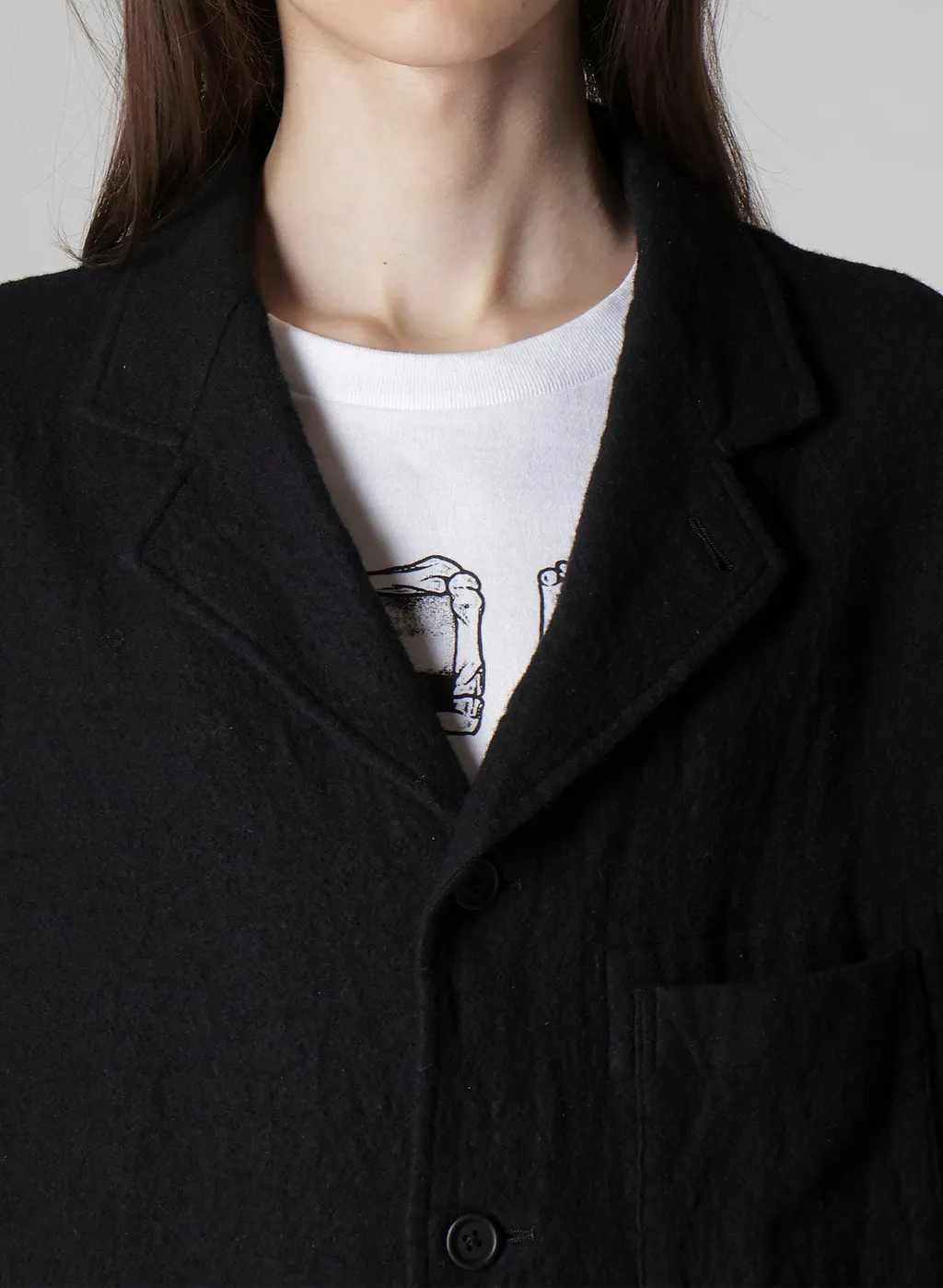 【Y's For Men × Masses】Shrink Serge Fulling Jacket