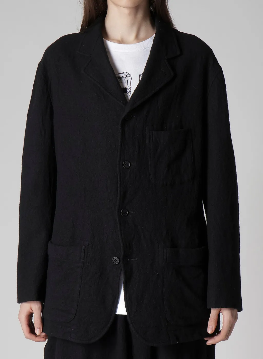 【Y's For Men × Masses】Shrink Serge Fulling Jacket