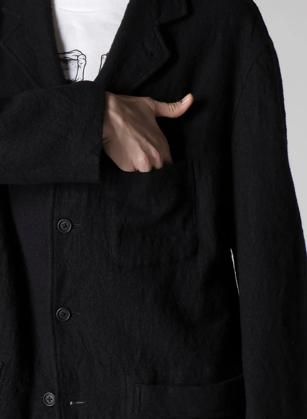 【Y's For Men × Masses】Shrink Serge Fulling Jacket