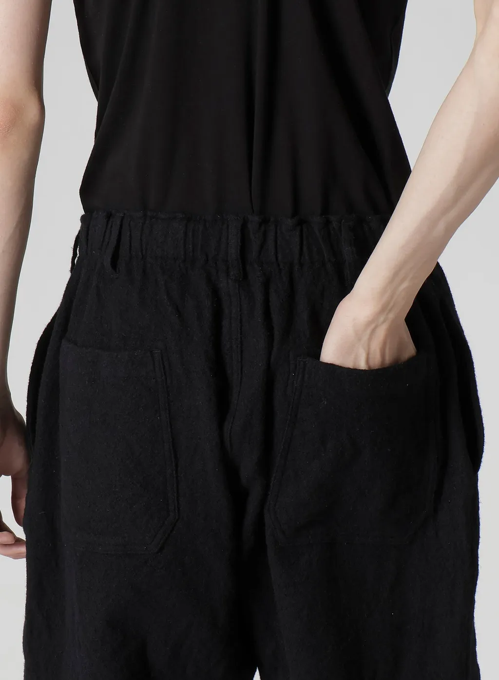 【Y's For Men × Masses】Shrink Serge Waist Elastic Pants