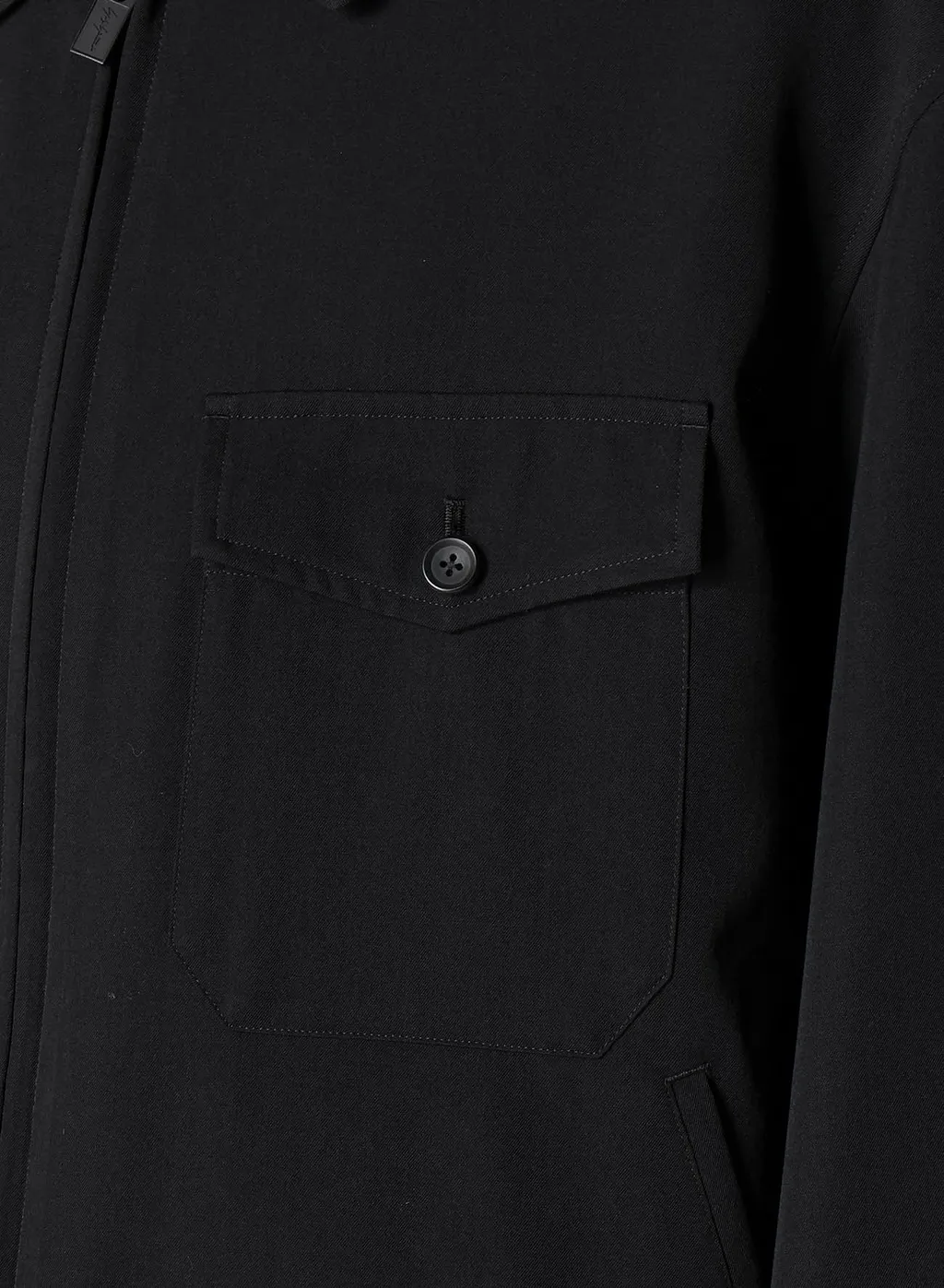 Wool Gabardine Blouson With Flap Pocket