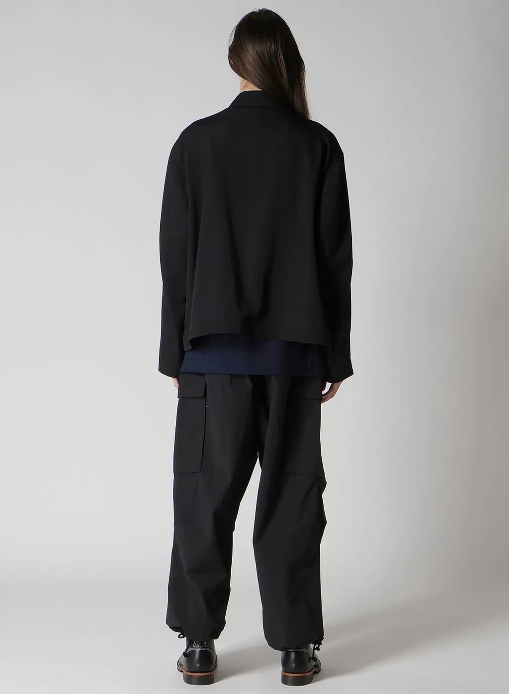 Wool Gabardine Blouson With Flap Pocket
