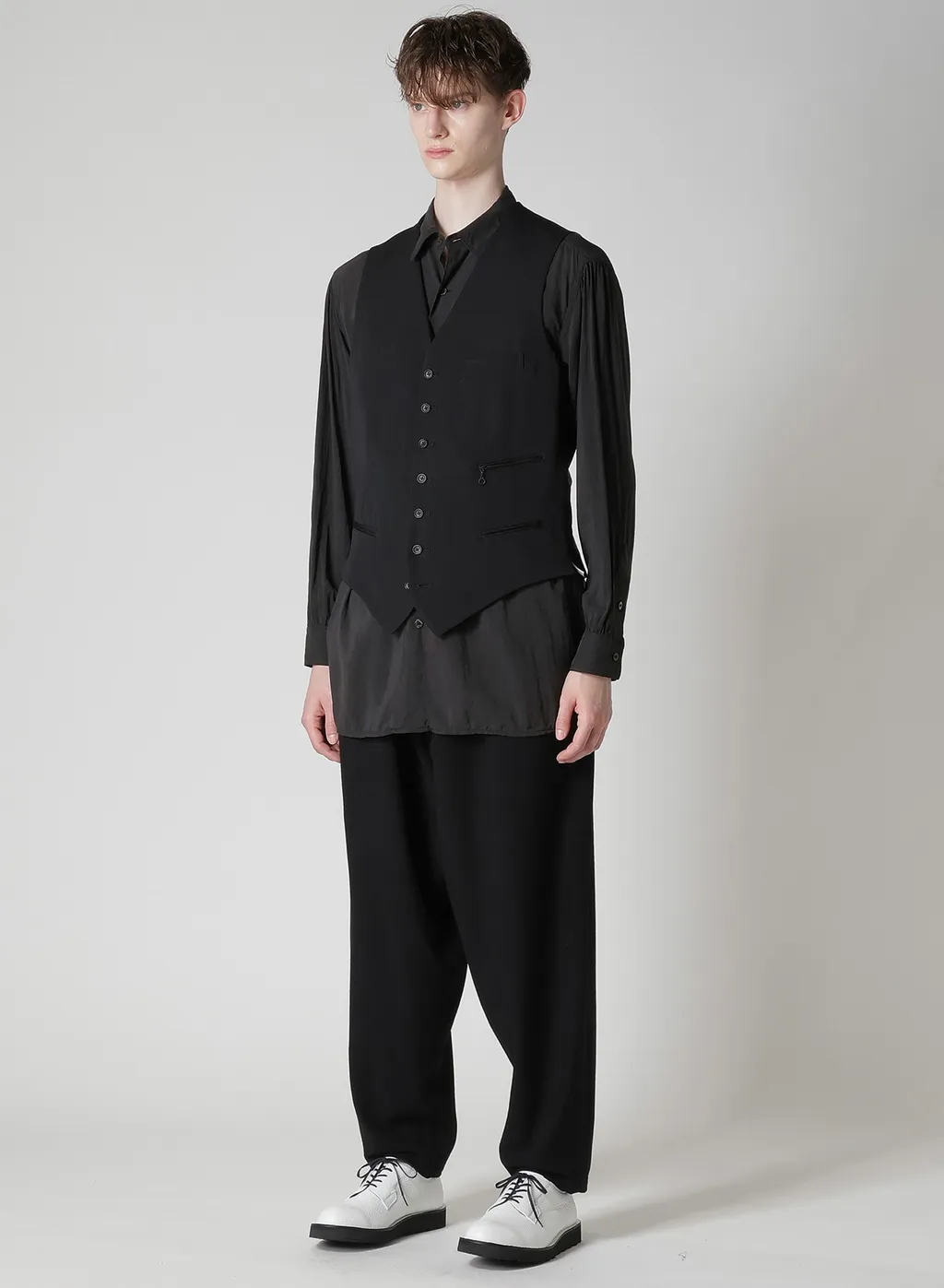 Wool Gabardine 7-Button Vest