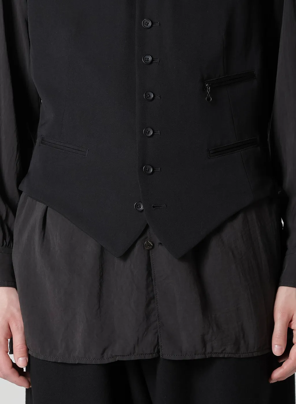 Wool Gabardine 7-Button Vest