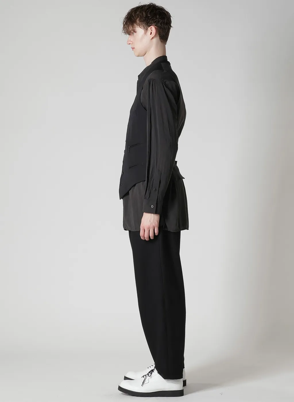 Wool Gabardine 7-Button Vest