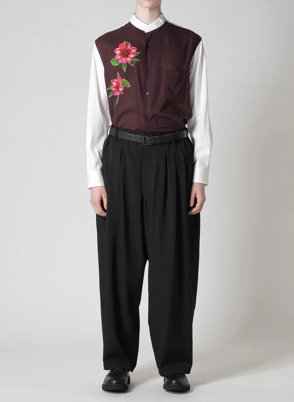 Wool Gabardine 12-Tucks Pants