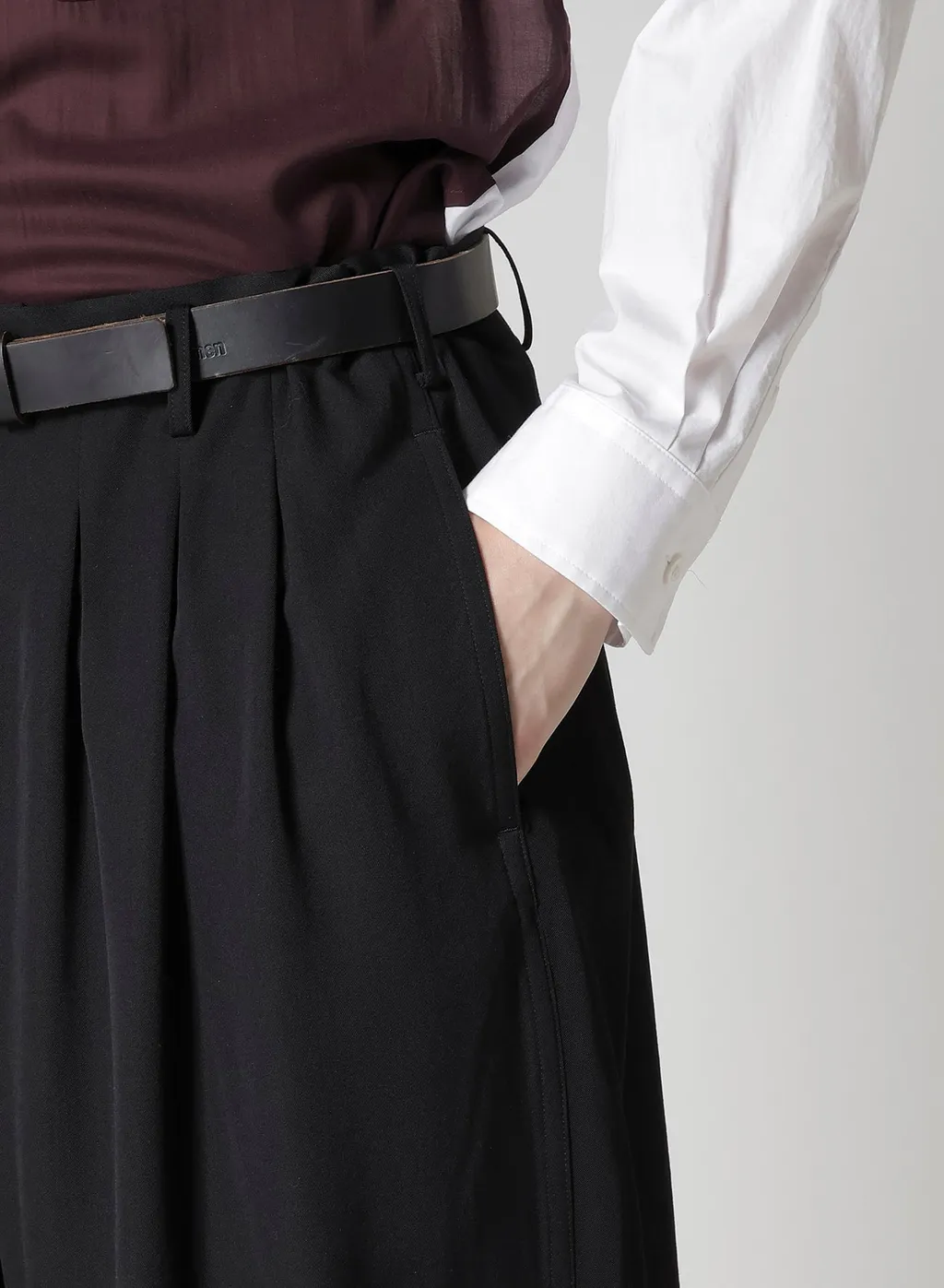 Wool Gabardine 12-Tucks Pants