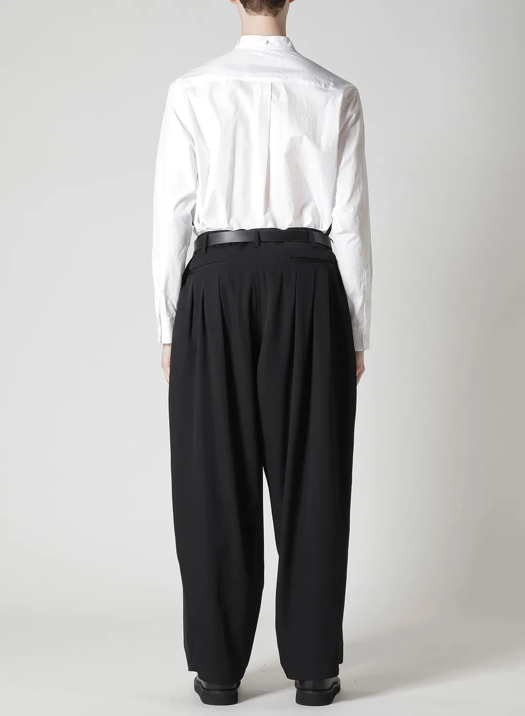 Wool Gabardine 12-Tucks Pants