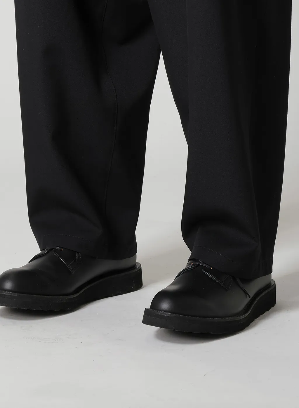 Wool Gabardine Wide String Pants