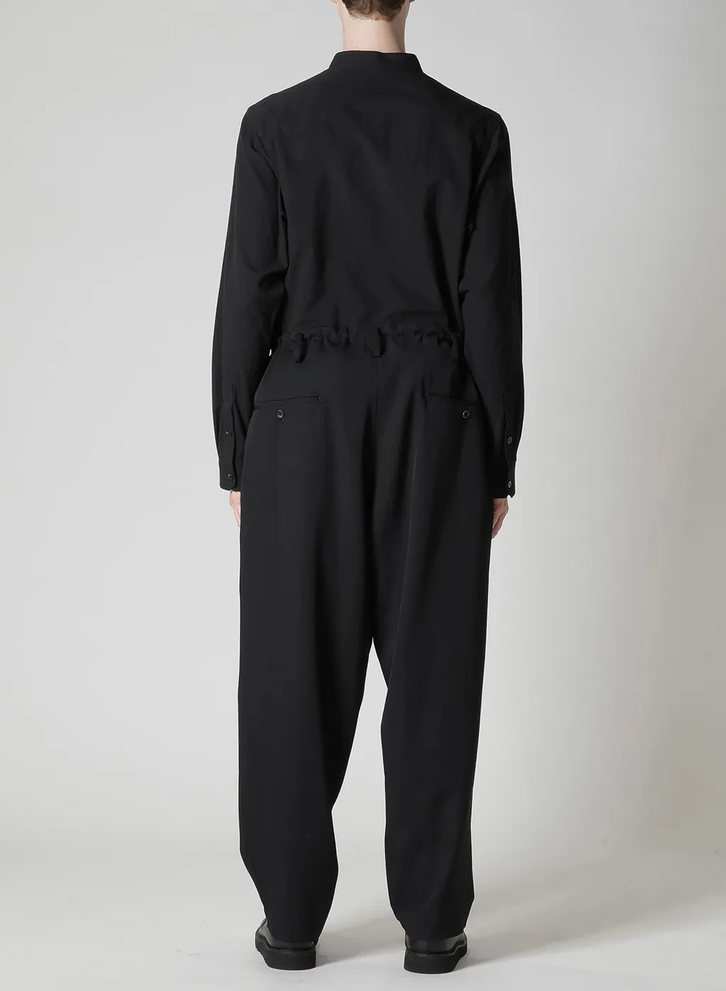 Wool Gabardine Wide String Pants