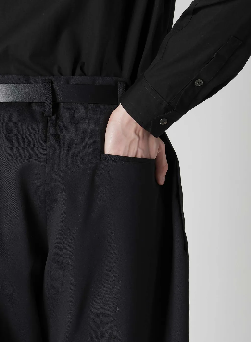 Suit Gabardine Pants With Side Tuck
