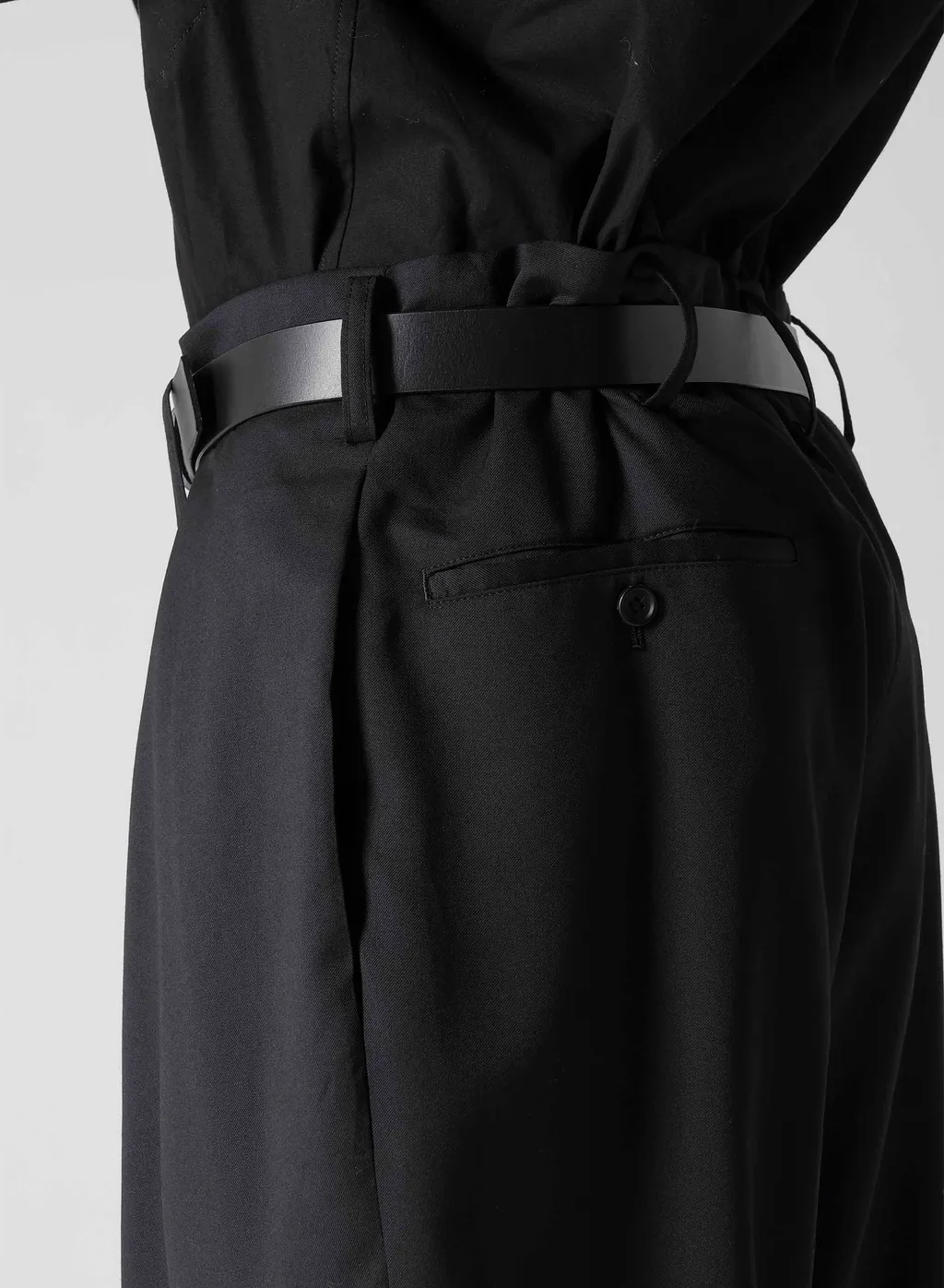 Suit Gabardine Pants With Side Tuck