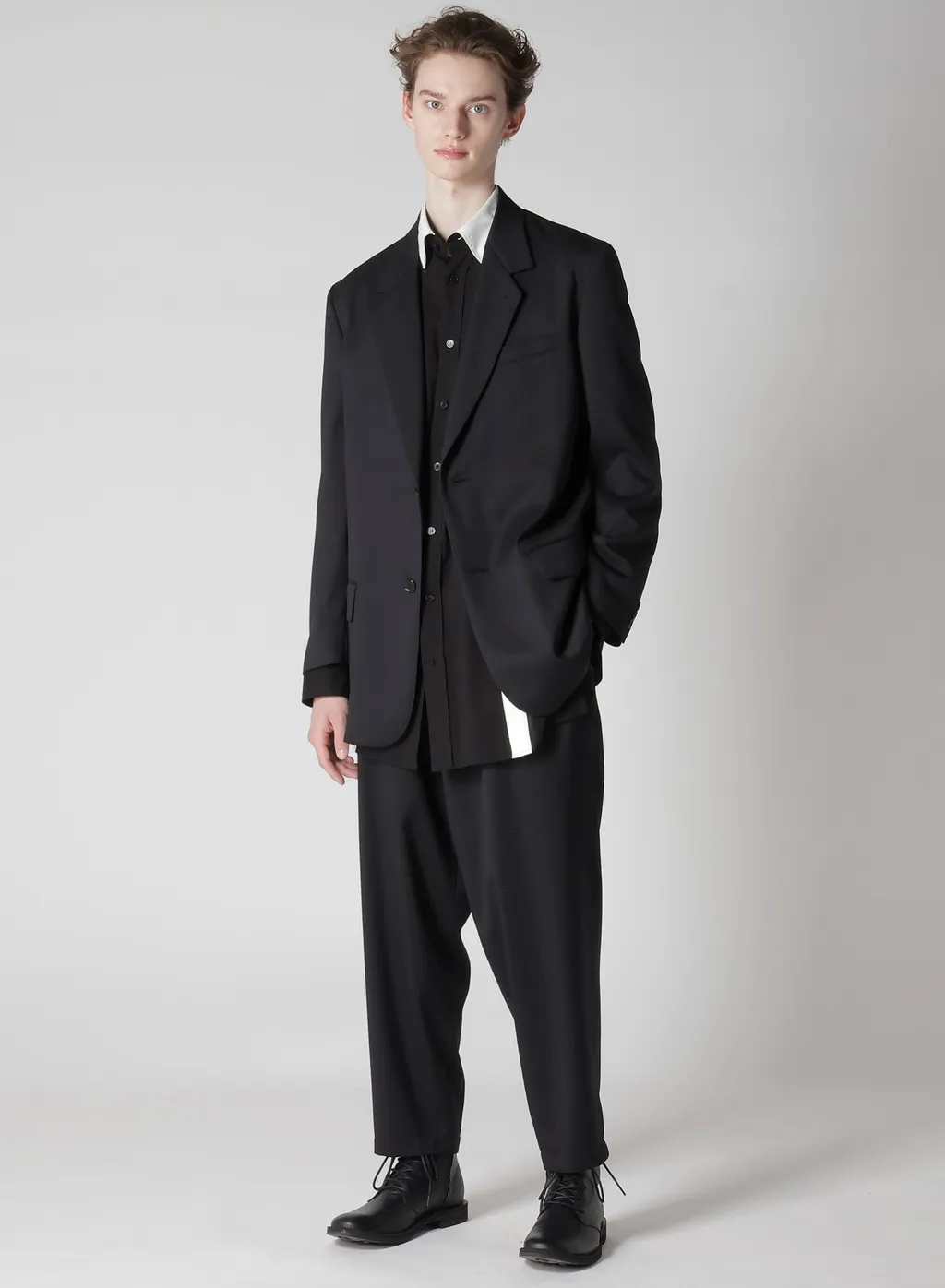 Suit Gabardine Pants With Side Tuck