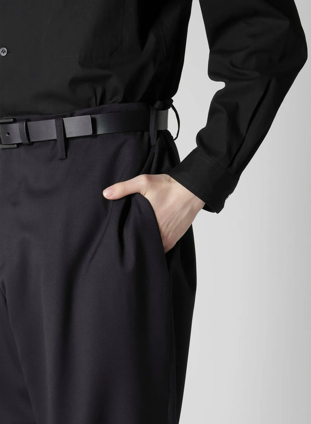 Suit Gabardine Pants With Side Tuck