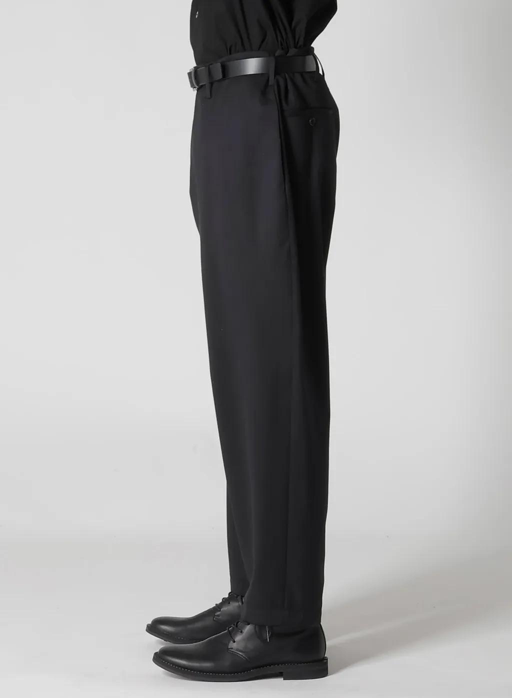 Suit Gabardine Pants With Side Tuck