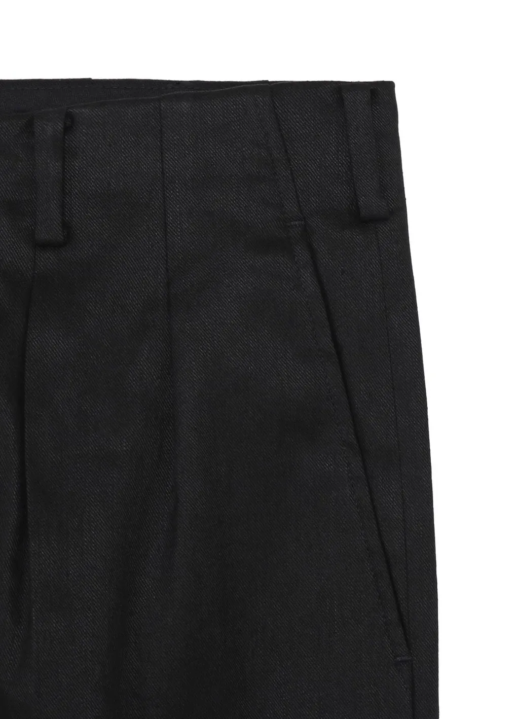 Linen Cotton Twill Pants With 2-Tucks