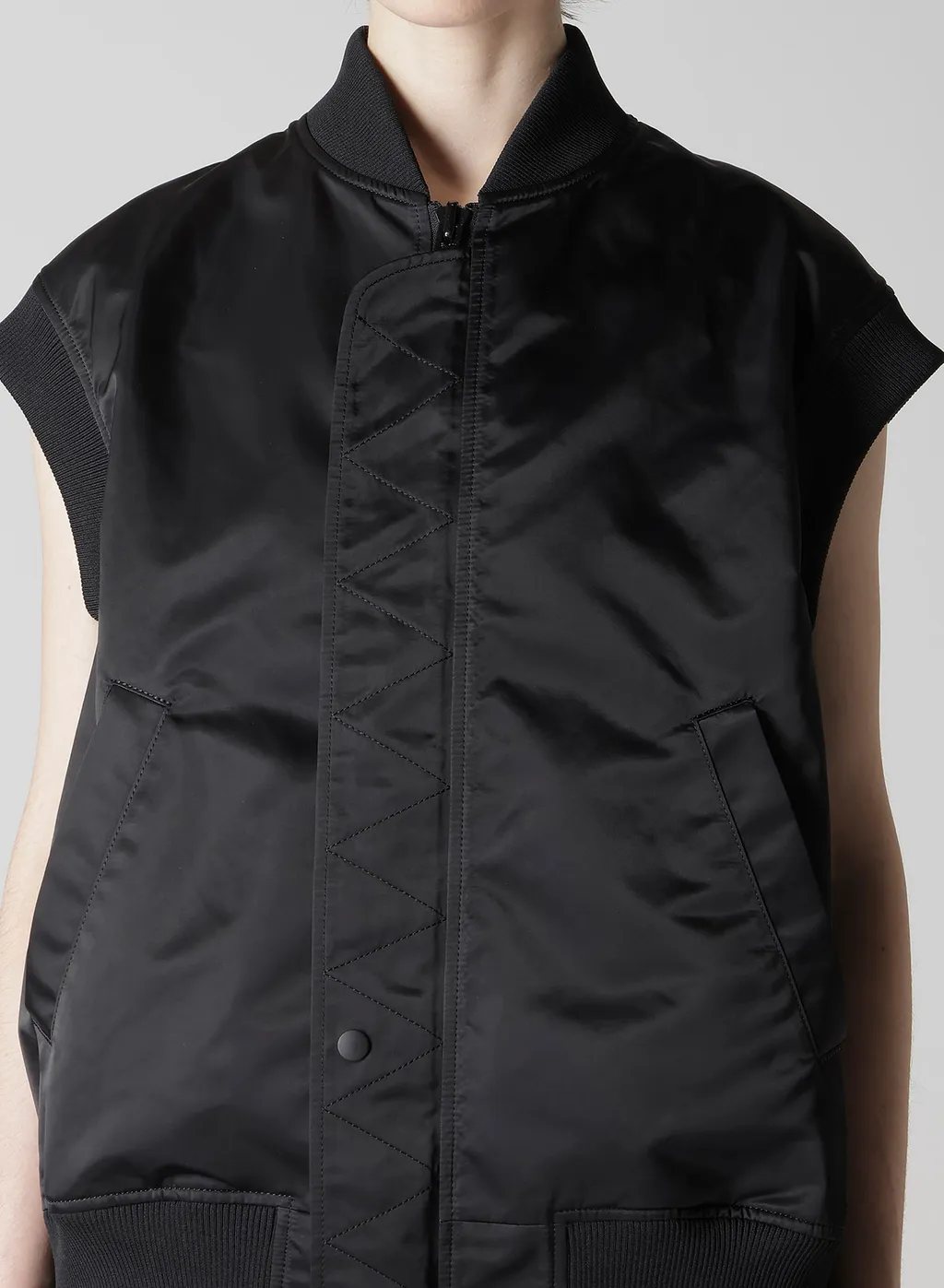 High Density Ny Twill Sleeveless Bomber Jacket