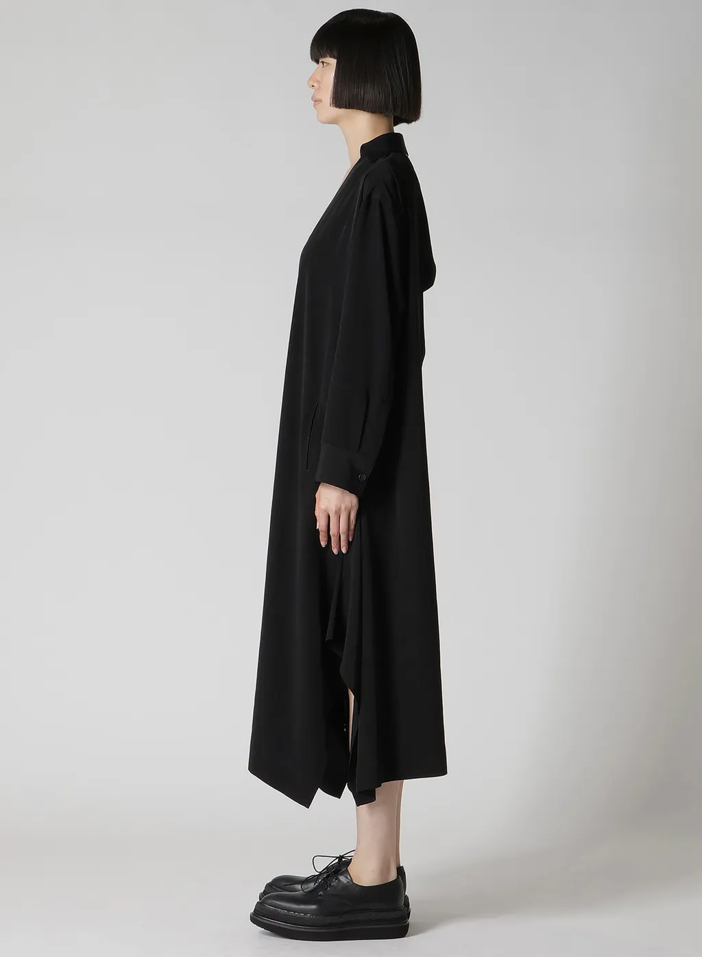 Ta/Pe Crepe De Chine Relaxed Fit Shirt Dress