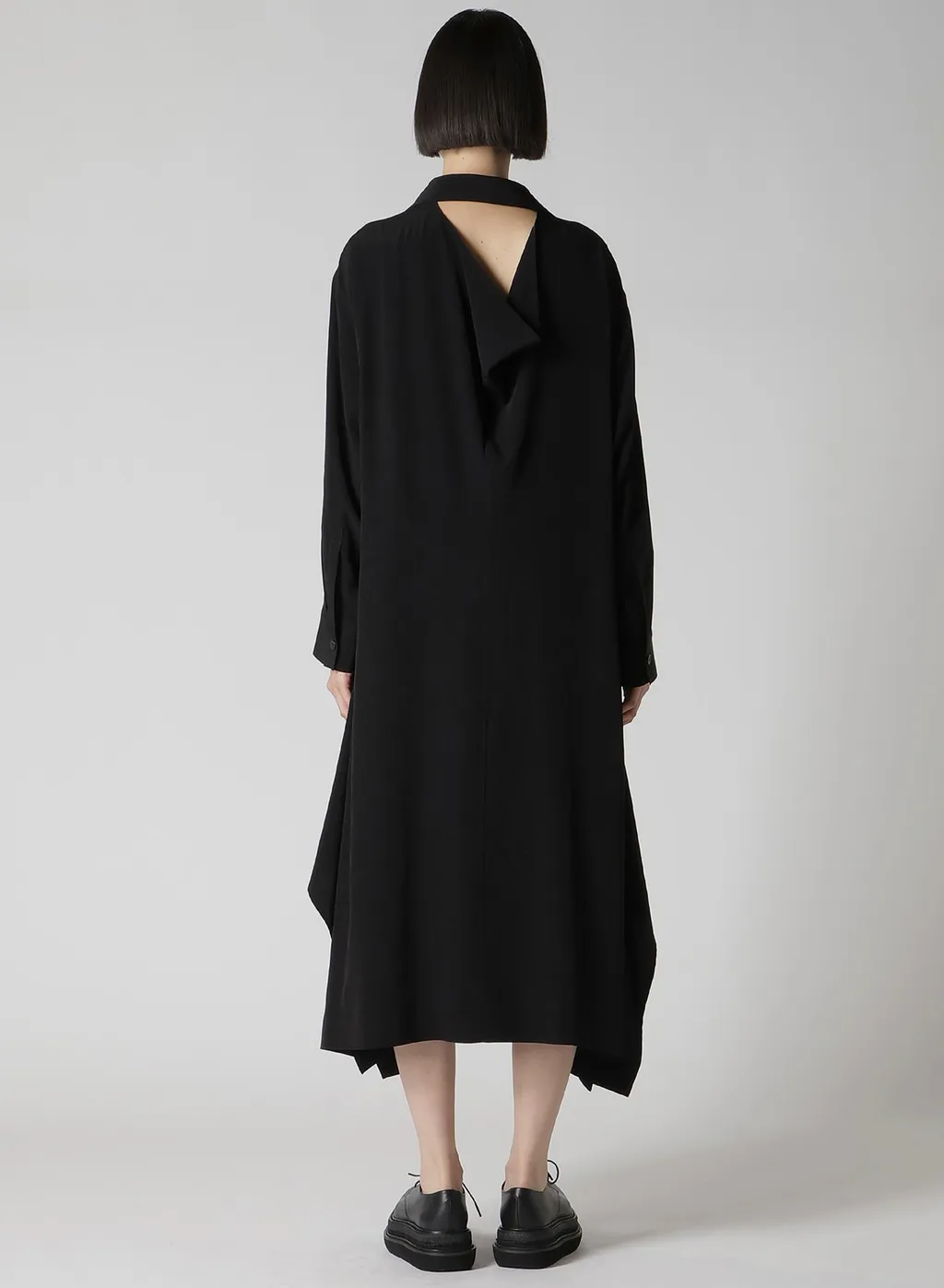 Ta/Pe Crepe De Chine Relaxed Fit Shirt Dress