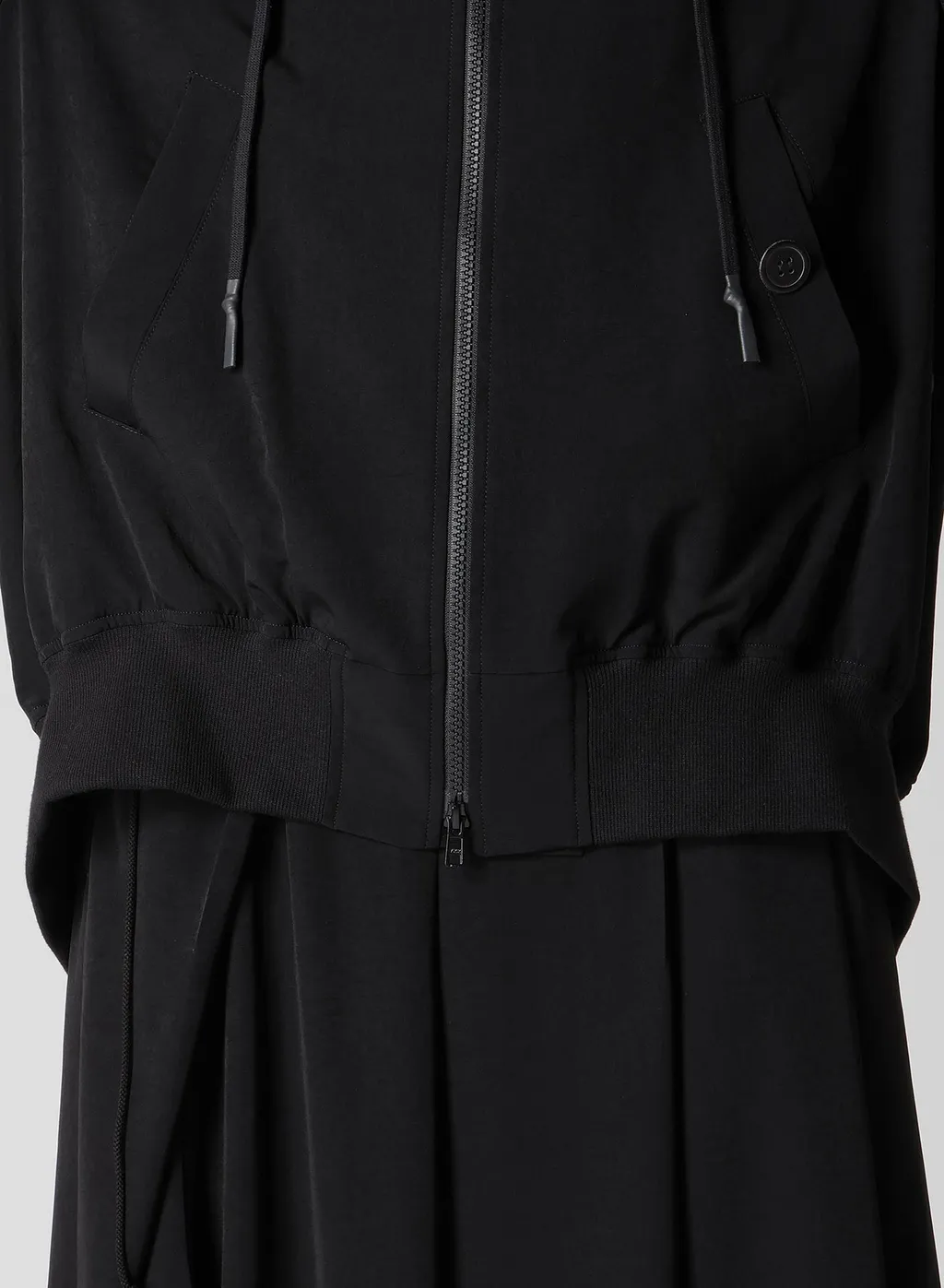 Ta/Pe Crepe De Chine Hooded Bomber Jkt