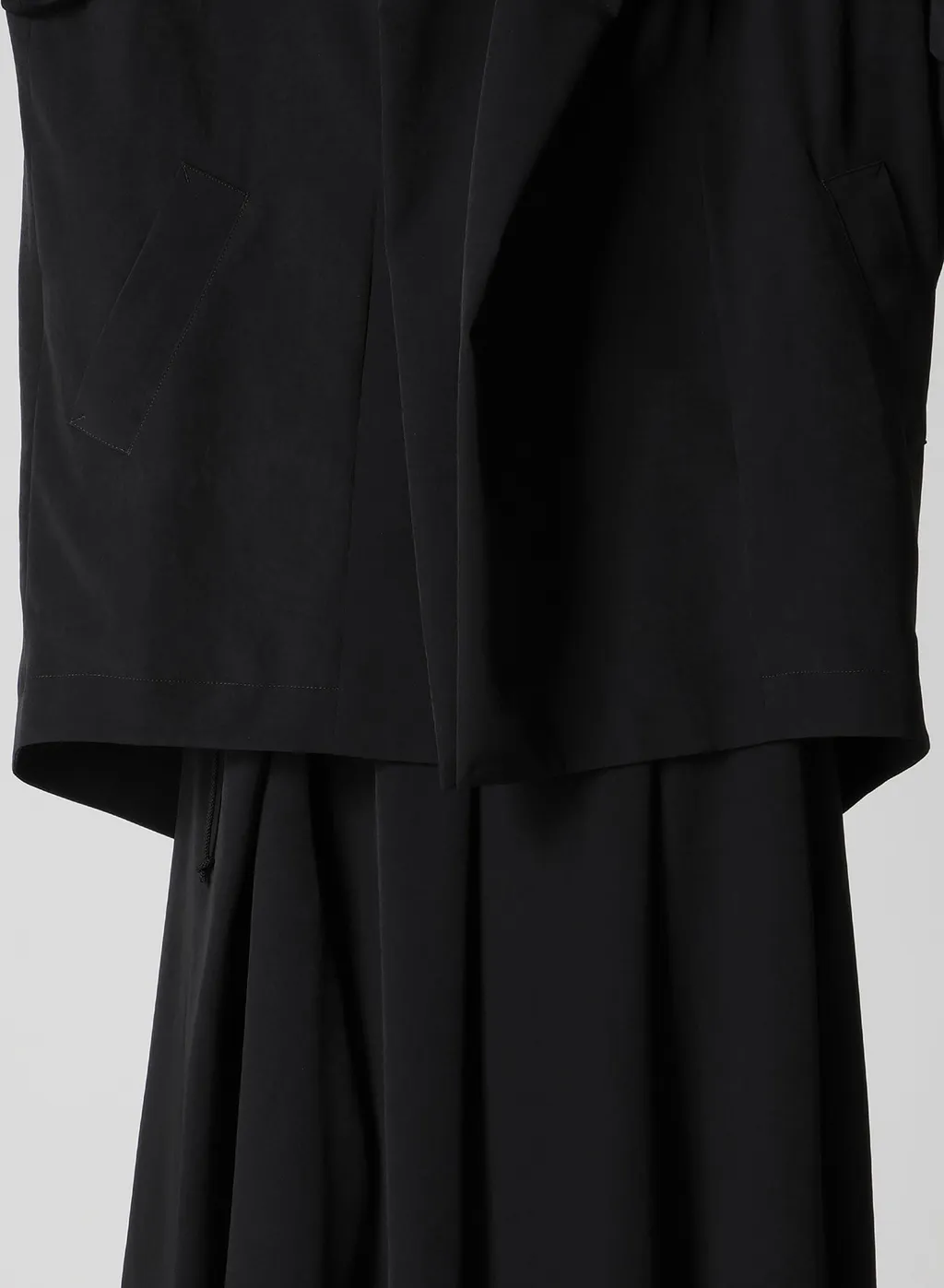 Ta/Pe Crepe De Chine Hooded Cape Coat